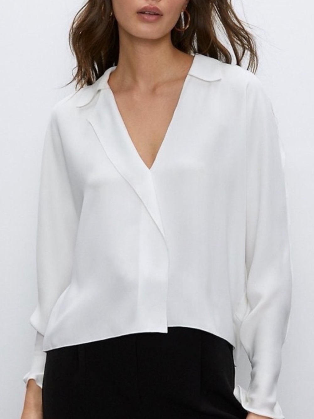 NWOT - ARITZIA Babaton Martin Silk Blouse - White - Small